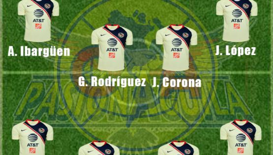 La Alineación del América contra Santos luego de las Bajas