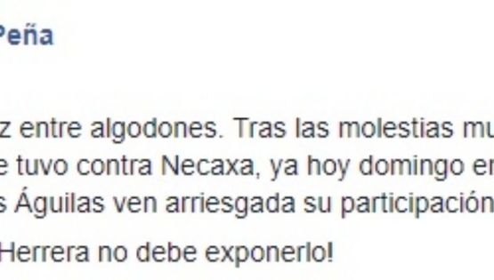 Cecilio Domínguez no jugaría la vuelta contra Toronto