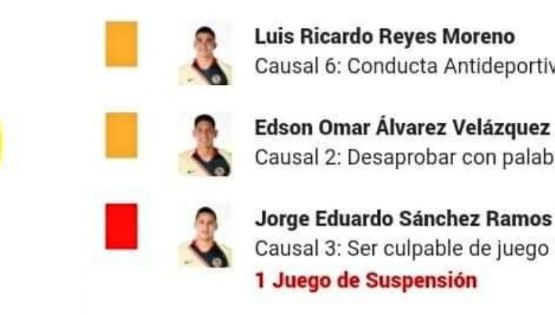 No procede apelación por roja de Jorge Sánchez