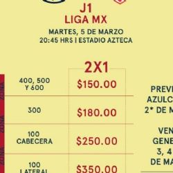 América lanza nueva promoción para 2 partidos en el Azteca