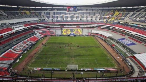 El Estado actual de la cancha del Estadio Azteca