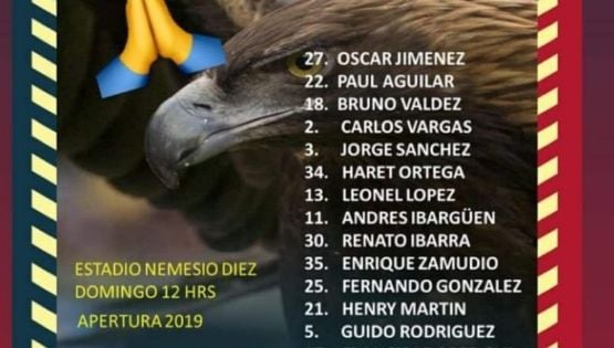 La Lista de Convocados del Club América contra Toluca