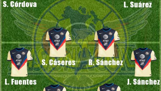 Confirman la Alineación del Club América para el partido contra el Atlas