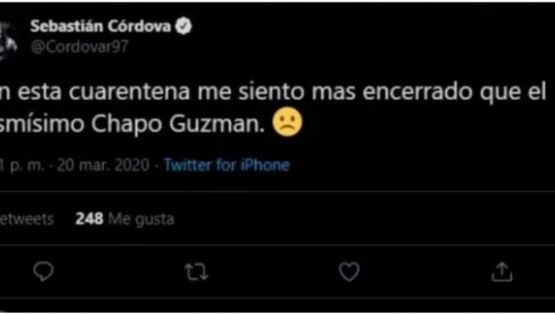 Sebastián Córdova causa polémica por compararse con el 'Chapo' Guzmán