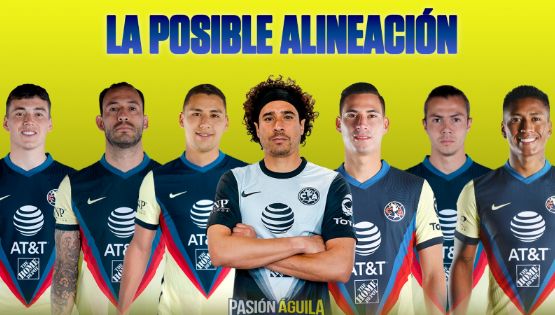 La posible alineación del América para su partido contra Pachuca