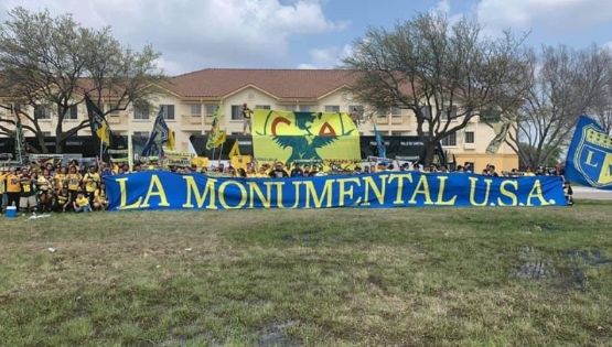 Afición azulcrema se hace presente en Dallas para el América vs Monterrey