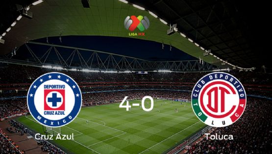  Cruz Azul consigue los tres puntos en casa tras pasar por encima de Toluca (4-0)