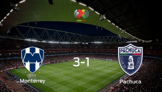  Monterrey consigue la victoria en casa frente a Pachuca (3-1)