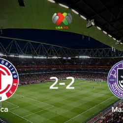  Toluca y Mazatlán reparten los puntos tras empatar a dos