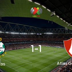  Santos Laguna y Atlas Guadalajara se reparten los puntos tras su empate a uno