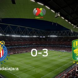  León consigue una goleada en el estadio de Chivas Guadalajara (3-0)