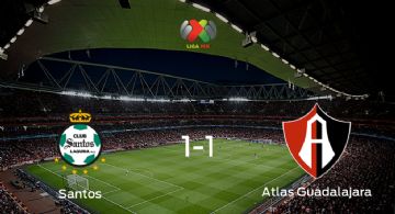  Santos Laguna y Atlas Guadalajara se reparten los puntos tras su empate a uno