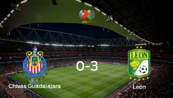  León consigue una goleada en el estadio de Chivas Guadalajara (3-0)