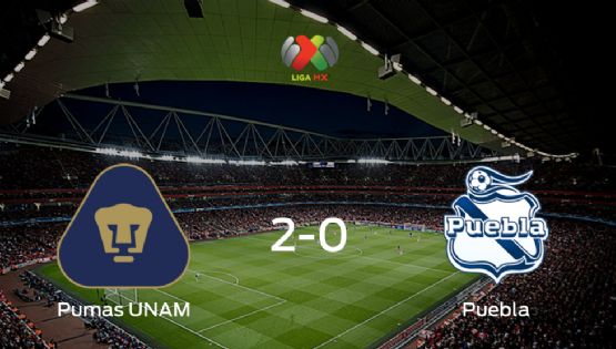  Pumas UNAM se hace fuerte en casa y gana a Puebla (2-0)