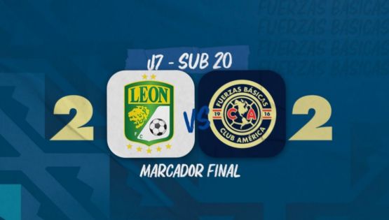América Sub20 pierde en los últimos minutos una ventaja de dos goles y empata con el León