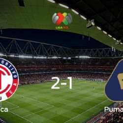  Toluca vence 2-1 a Pumas UNAM 