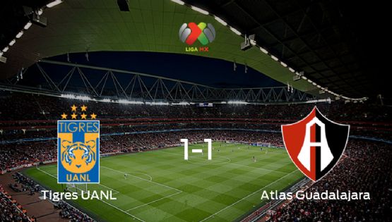Empate a uno entre Tigres UANL y Atlas Guadalajara