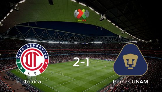  Toluca vence 2-1 a Pumas UNAM 