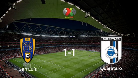  San Luís y Querétaro finalizan su encuentro liguero con un empate (1-1)