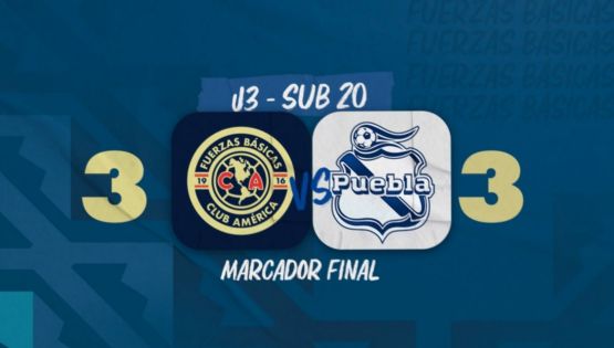 Espectacular remontada de América Sub-20 para empatar el marcador 3-3 ante el Puebla 
