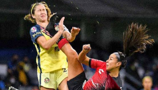 Video | Tremenda patada en la cara de futbolista del Atlas contra Mayra Pelayo del América Femenil