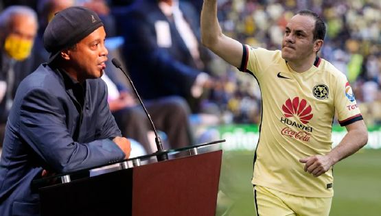 Ronaldinho manda mensaje de agradecimiento a Cuauhtémoc Blanco tras ser investido en el Salón de la Fama