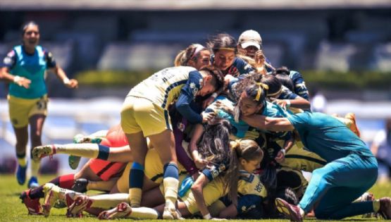El emotivo festejo del América Femenil Sub17 con la afición tras salir campeonas
