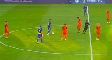 Video | Así jugó Santiago Naveda en su debut con el Miedz de Polonia