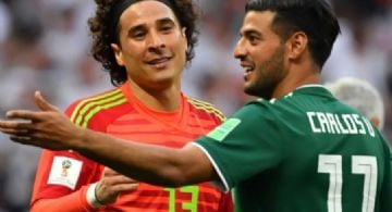 Carlos Vela destaca su amistad con el arquero del Club América, Guillermo Ochoa