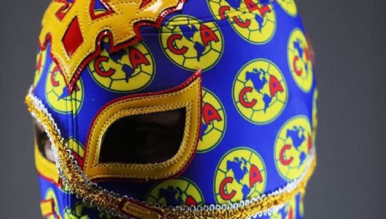 El luchador Cinta de Oro presume espectacular máscara del Club América