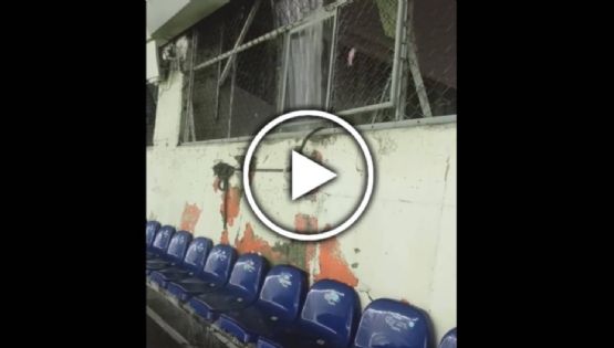 La lluvia en CDMX exhibe las PÉSIMAS CONDICIONES del Estadio Azteca