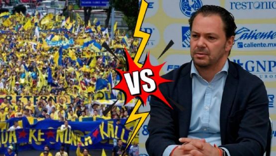 Afición del Club América se manifiesta contra Santiago Baños