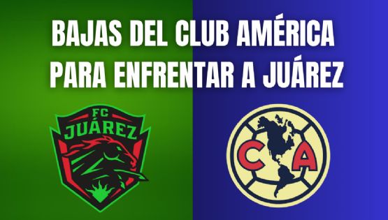 Se confirman DOS BAJAS para el Club América para su visita contra el FC Juárez