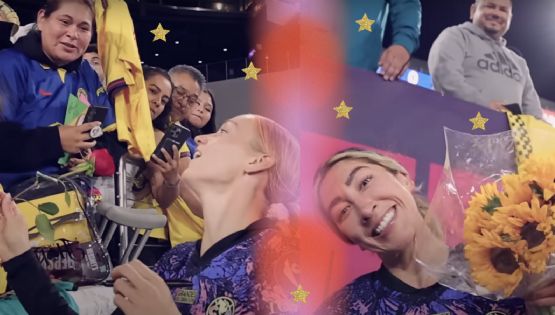 Afición del Club América Femenil le REGALA FLORES a las jugadoras tras vencer a San Diego Wave