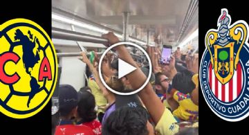 Video: Afición del Club América TROLLEA ÉPICAMENTE a la de Chivas en el Metro de CDMX