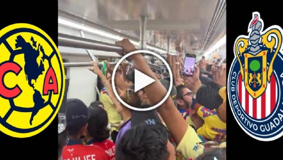 Video: Afición del Club América TROLLEA ÉPICAMENTE a la de Chivas en el Metro de CDMX