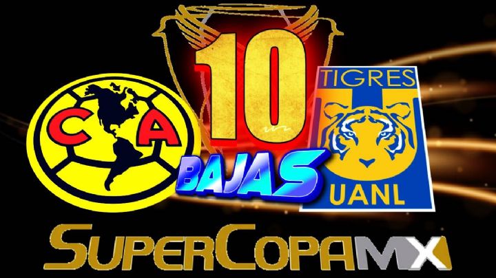 Las 10 BAJAS que tendrá el Club América para enfrentar a Tigres en la Supercopa MX 2024