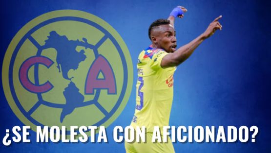 Julián Quiñones SE MOLESTA con aficionado del Club América por maltratar la playera azulcrema