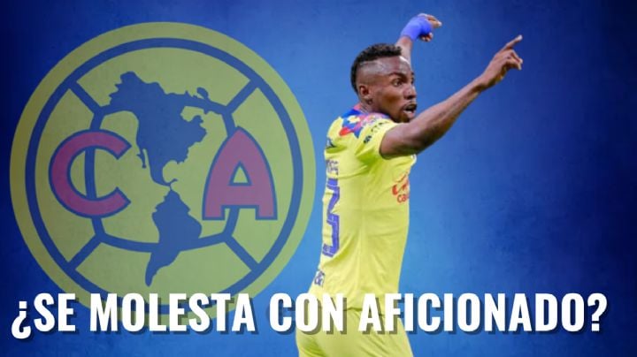 Julián Quiñones SE MOLESTA con aficionado del Club América por maltratar la playera azulcrema