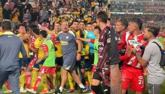 Club América y Necaxa terminan con  PELEA tras empatar en el Clausura 2024