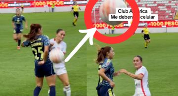 Aficionado se queda sin celular por golpe en el Club América Femenil vs Necaxa