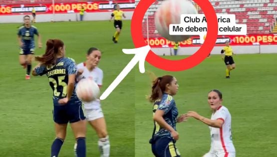 Aficionado se queda sin celular por golpe en el Club América Femenil vs Necaxa
