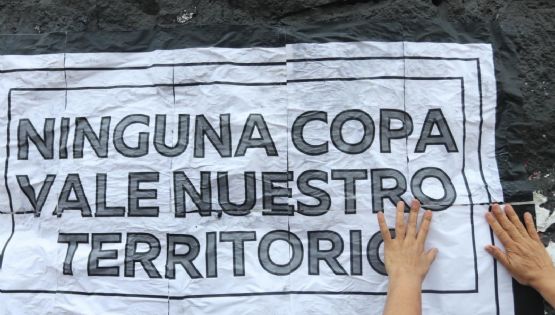 Vecinos alrededor del Estadio Azteca realizan protesta por las nuevas obras de movilidad para el Mundial 2026